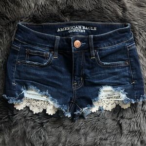 American Eagle dark wash jean shorts